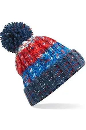 Beechfield ® Bommelmütze Corkscrew Pom Pom Beanie Wintermütze