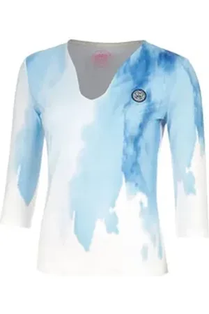 Bidi Badu Longsleeve Watercolour V-Neck Longsleeve weiß S