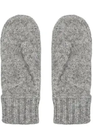 Beck Söndergaard Fäustlinge Max Mittens Winterhandschuhe Damen - Mittens aus Alpaka/Baumwolle grau
