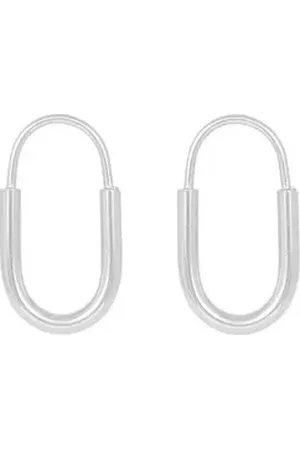 Jukserei Paar Creolen Damen Silber - La Piscina Mini Ohrringe - oval 2 cm, Silber 925 silberfarben