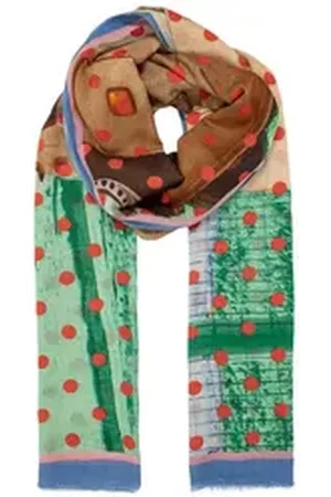 Beck Söndergaard Modeschal Fayette Cowo Baumwoll-Wollschal Damen in Multicolor, mit buntem Punktedruck – 100x200 cm