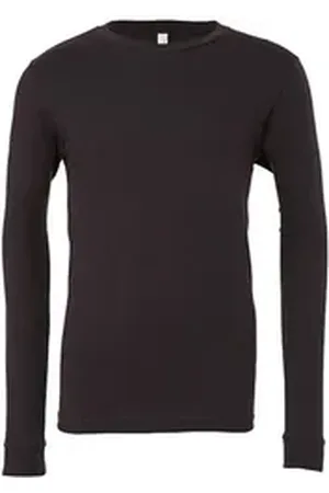 Bella + Canvas Langarmshirt Herren Jersey Long Sleeve Tee,ringgesponnene Baumwolle L
