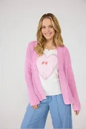 Lieblingsstück Strickjacke AnielaL mit Strukturmuster rosa 34