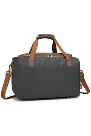 Kono Sporttasche Ryanair 40x20x25 Handgepäck Tasche für Flugzeug Reisetasche braun|grau