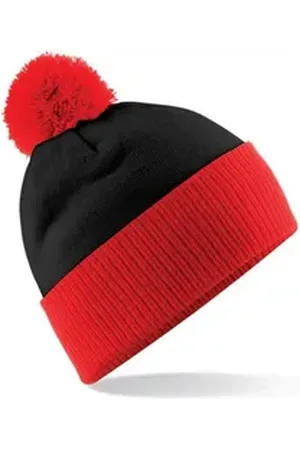 Beechfield ® Bommelmütze Snowstar Two-Tone Beanie Wintermütze