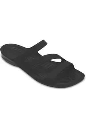 Crocs Swiftwater Sandal Badepantolette, Sommerschuh, Badeschuh, Poolslides, genoppte Innensohle schwarz 41 EU
