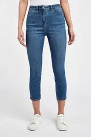 Next Caprijeans Cropped Skinny-Jeans (1-tlg) blau 17