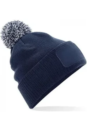 Beechfield ® Bommelmütze Damenmütze Snowstar® Patch Beanie