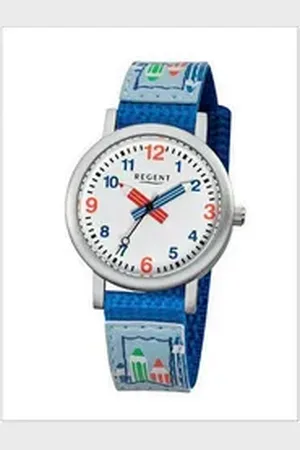 Regent Uhrenring Uhr, Textilband Blau 12400221 –