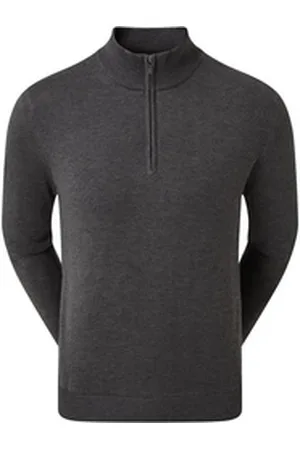FootJoy Trainingspullover Wollmisch-Pullover, gefüttert, 1/2 RV (1-tlg) grau S