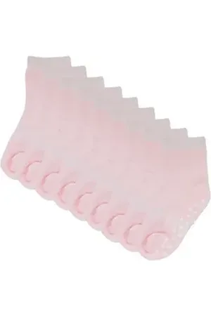 Yalion Langsocken Baby Kleinkind Socken Anti-Rutsch-Socken 9 paar rosa EU19/20