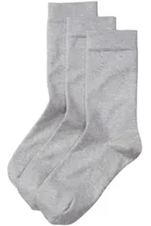 hessnatur Socken im 3er-Pack aus Bio-Baumwolle (3-Paar) grau|rosa 41-43
