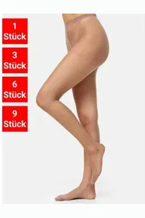 Nur Die Feinstrumpfhose Supersitz 20 DEN (9 St) Damen Frauen Nylon Multipack beige 40-44