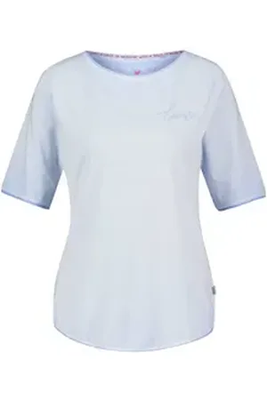 Lieblingsstück T-Shirt Damen T-Shirt mit gesticktem Love CANDICEEP (1-tlg) blau L