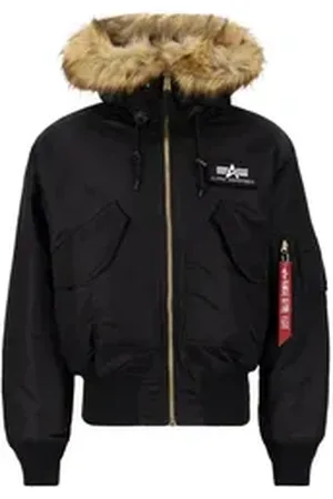 Alpha Industries Winterjacke Men - Bomber Jackets 45/P Hooded schwarz 2 XL