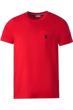 U.S. Polo Assn. T-Shirt Reines Naturmaterial für Sport und Freizeit, Unisex Shirt rot S