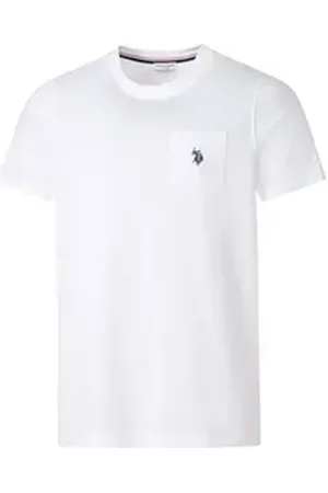 U.S. Polo Assn. T-Shirt Reines Naturmaterial für Sport und Freizeit, Unisex Shirt weiß L