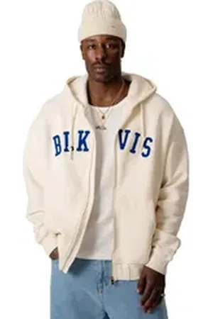 BLKVIS Kapuzenplüschjacke Big Script Zip Hoodie, natur beige
