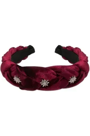 Alpenflüstern Schmuckset Haarreifen - EDELWEISS rot