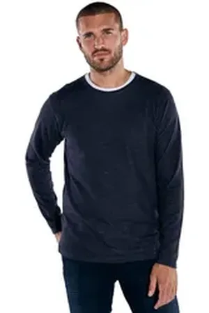 EMILIO ADANI Langarmshirt Langarm-Shirt uni blau L