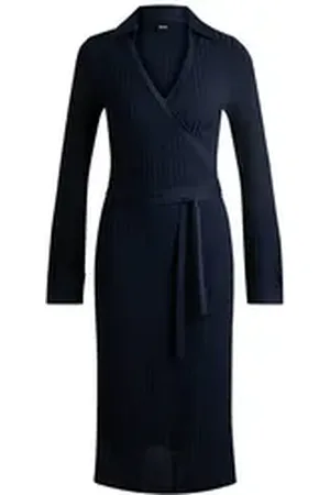 HUGO BOSS Druckkleid Ellarie (1-tlg) blau M