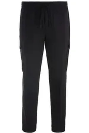 HUGO BOSS Cargohose T_Urbanex-CargoLight mit elastischem Bund und Kordelzug schwarz 58
