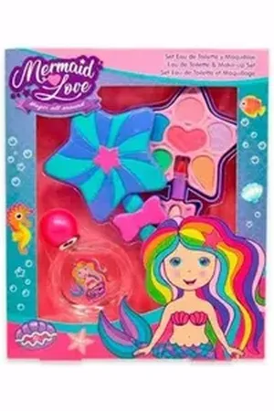 Cartoon Körperpflegeduft Lorenay Mermaid Love Edt y Maquillaje Edt Spay 50ml Sets