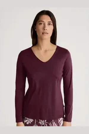 Calida Langarmshirt DAMEN Shirt langarm blau M_(44/46)
