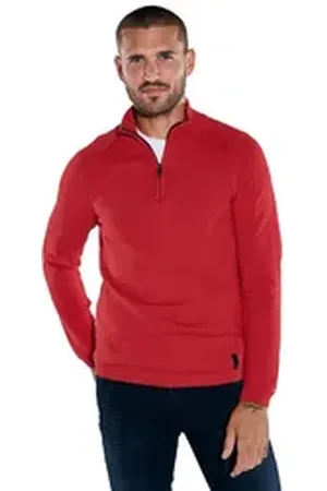 EMILIO ADANI Stehkragenpullover Pullover mit Troyerkragen rot S