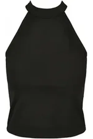 Build Your Brand Tanktop Damen Top, Turtleneck Short Top, Baumwolle mit Stretchanteil 4XL