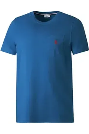 U.S. Polo Assn. T-Shirt Reines Naturmaterial für Sport und Freizeit, Unisex Shirt blau S