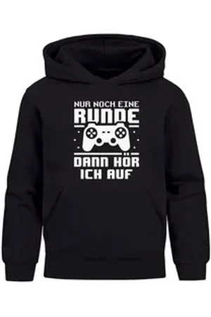 MoonWorks Hoodie Kinder Hoodie Jungen Gaming Spruch Zocken lustig Jungengeschenke schwarz 116