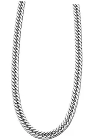 Lotus Edelstahlkette Halskette silber (Halsketten, Halskette), Halsketten für Herren Edelstahl (Stainless Steel) silberfarben