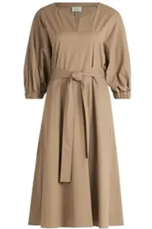 ROBE LÉGÈRE Sommerkleid Kleid Kurz 1/2 Arm braun 40