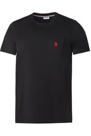 U.S. Polo Assn. T-Shirt Reines Naturmaterial für Sport und Freizeit, Unisex Shirt schwarz S