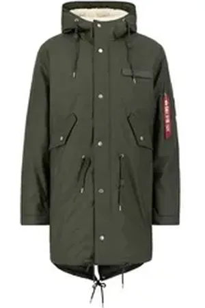 Alpha Industries Regen- und Matschjacke Men - Outdoor Jackets Raincoat TL grün 2 XL