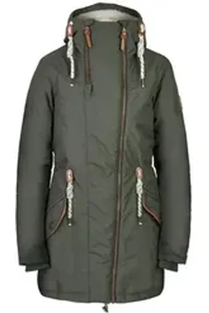 Brave Soul Wintermantel Daisy für Damen, wind- und wasserabweisend grün XS