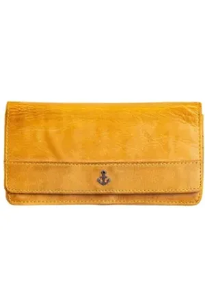 HARBOUR 2nd Geldbörse Luja B3.2223 Leder Geldbörse (1-tlg), gewaschenes Leder gelb 18 cm x 10 cm x 2 cm