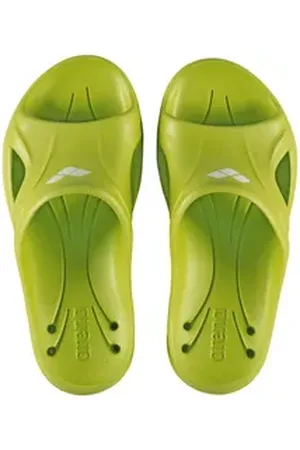 Arena Hydrosoft II Junior Badepantolette mit Cutouts an den Seiten grün EUR 36