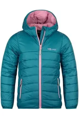 TROLLKIDS Steppjacke Eikefjord blau|grün 140
