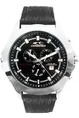 Chronotech Quarzuhr Armbanduhr Herren Leder Uhr CT7636M-01 Reversibel 48 Mm Qua schwarz