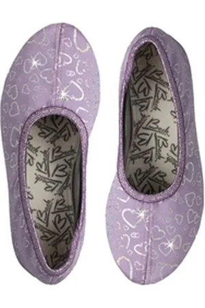 Beck Schläppchen Deluxe Gymnastikschuh (bis Gr. 38 erhältlich, für Sport und Zuhause) mit rutschfester Gummi-Laufsohle lila 27 EU
