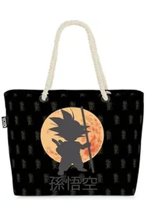 Void Watches VOID Strandtasche (1-tlg), Goku Moon Shopper Son Roshi Dragon Saiyajin Ball Vegeta Mond schwarz