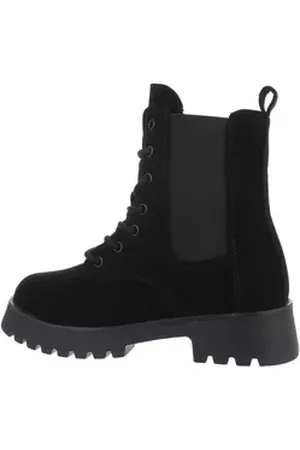 Ital-Design Damen Schnürschuhe Freizeit Schnürstiefelette (77408857) Blockabsatz Plateaustiefeletten in Schwarz schwarz 37 EU