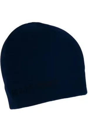 Mammut Fleecemütze Fleece Beanie mit - Schriftzug blau