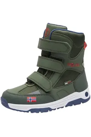 TROLLKIDS Lofoten Winterstiefel grün|orange 28 EU