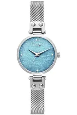 VICTORIA HYDE Quarzuhr The Spark Damen Basic Mesh-Armband, (1-tlg., Kein Set) blau