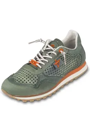 Cetti Herren Sneaker C-848 grün, Kalbsleder perforiert (used tin kombat) Sneaker Gefertigt in Spanien 42 EU