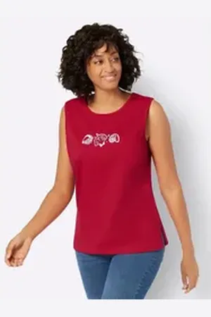 WITT WEIDEN Shirttop Shirttop rot|weiß 48