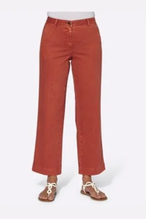 WITT WEIDEN Bequeme Jeans Culotte rot|weiß 38